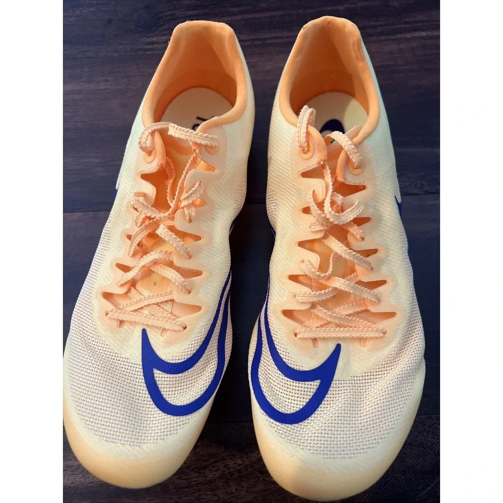New Nike Zoom Ja Fly V4 Track Spike Mens Size 12 Gold Blue - Picture 2 of 5